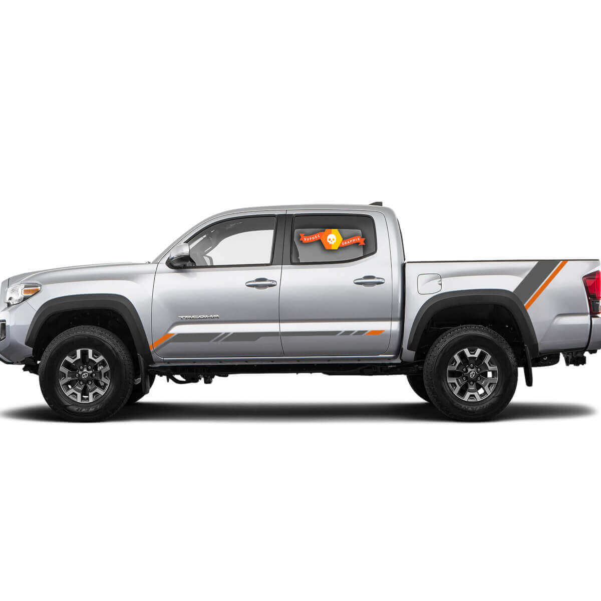 Kit adesivi in vinile Techno Style strisce laterali per Toyota Tacoma