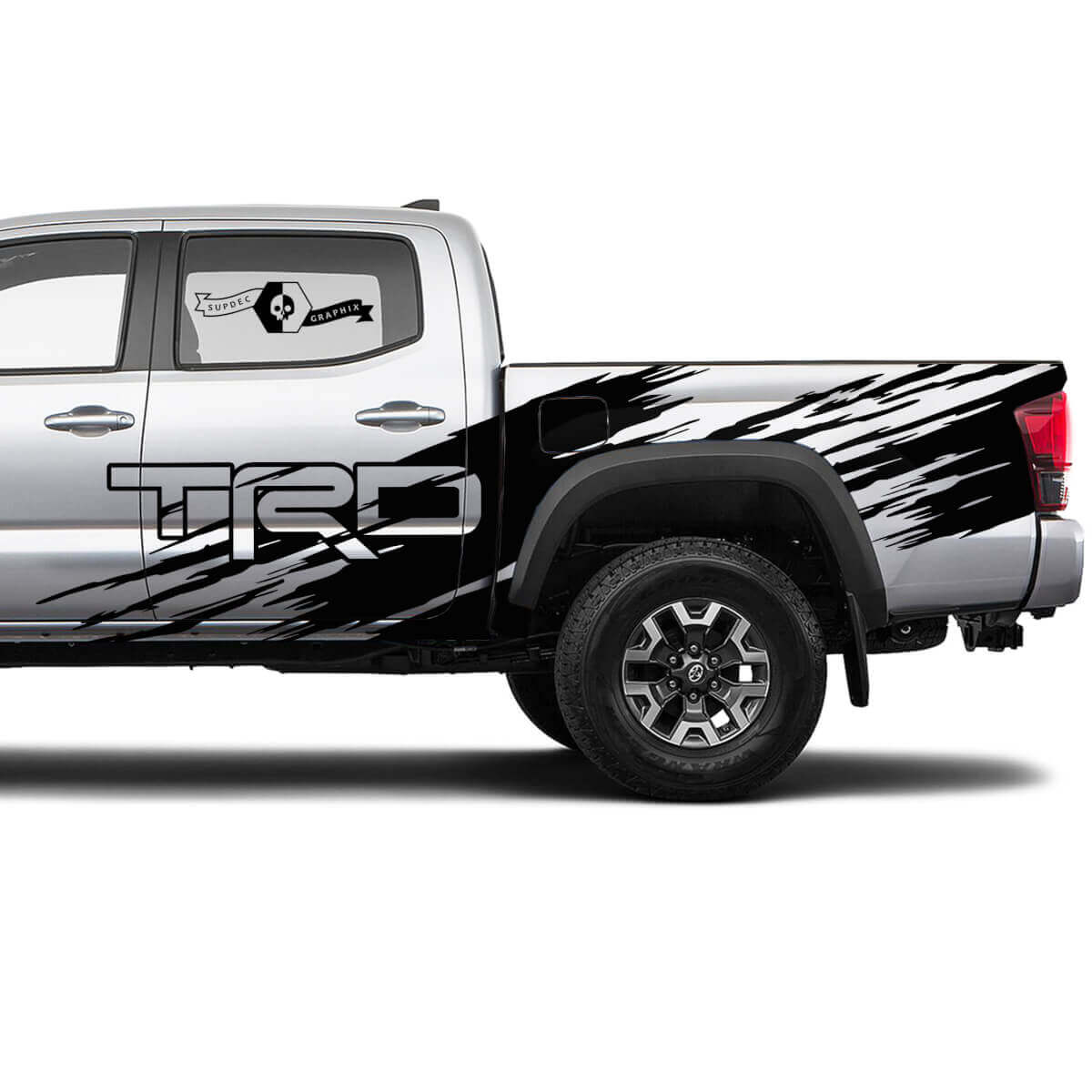 2 Grandi Porte Laterali del Letto Tacoma Adesivi in Vinile TRD Splatter Kit Decal per Toyota Tacoma
