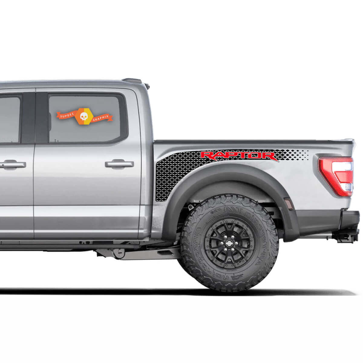 Kit Adesivi in Vinile Perforato per Fiancata Cassone per Musclecar truck power truck 2022