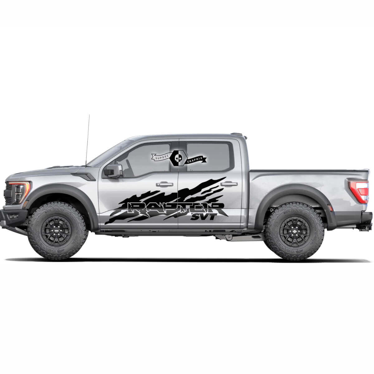 Ford F-150 Raptor 2022 Adesivi laterali Splash Graphics per porte laterali
