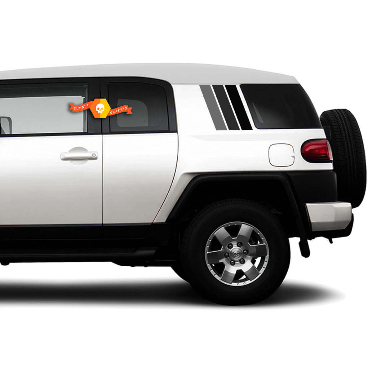 Adesivo in Vinile a Strisce Stile Vintage Laterale per Toyota FJ Cruiser