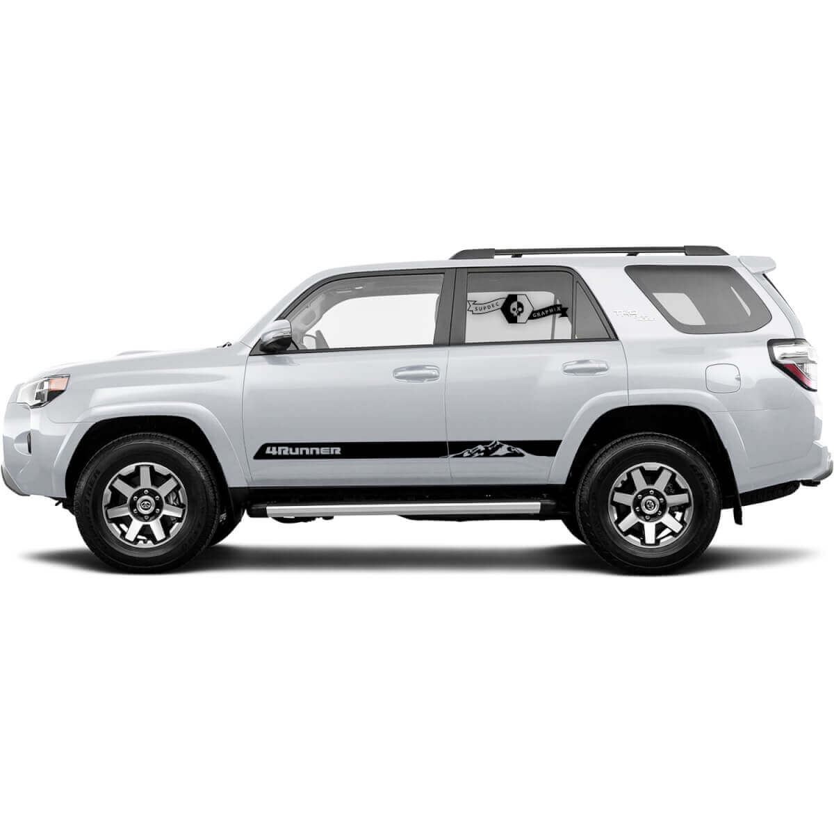 Coppia di adesivi in vinile per porte laterali 4Runner Mountain per Toyota 4Runner TRD
