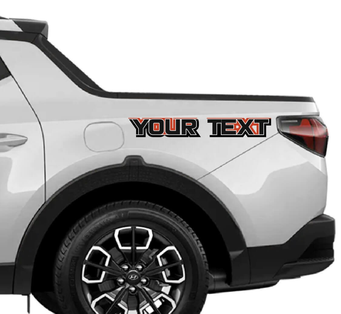 Nuova coppia Hyundai Santa Cruz Letto laterale 2 Colori adesivi in ​​vinile Kit grafico decalcomania