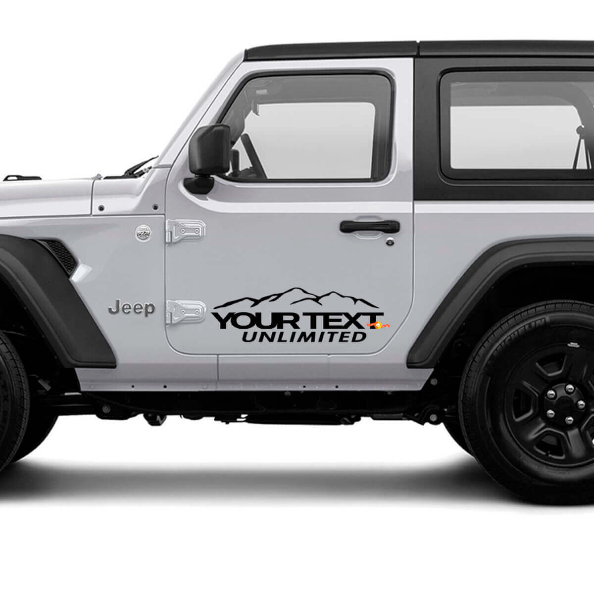Kit di Adesivi in Vinile Personalizzati per Fianco Montagna per Jeep Wrangler Unlimited