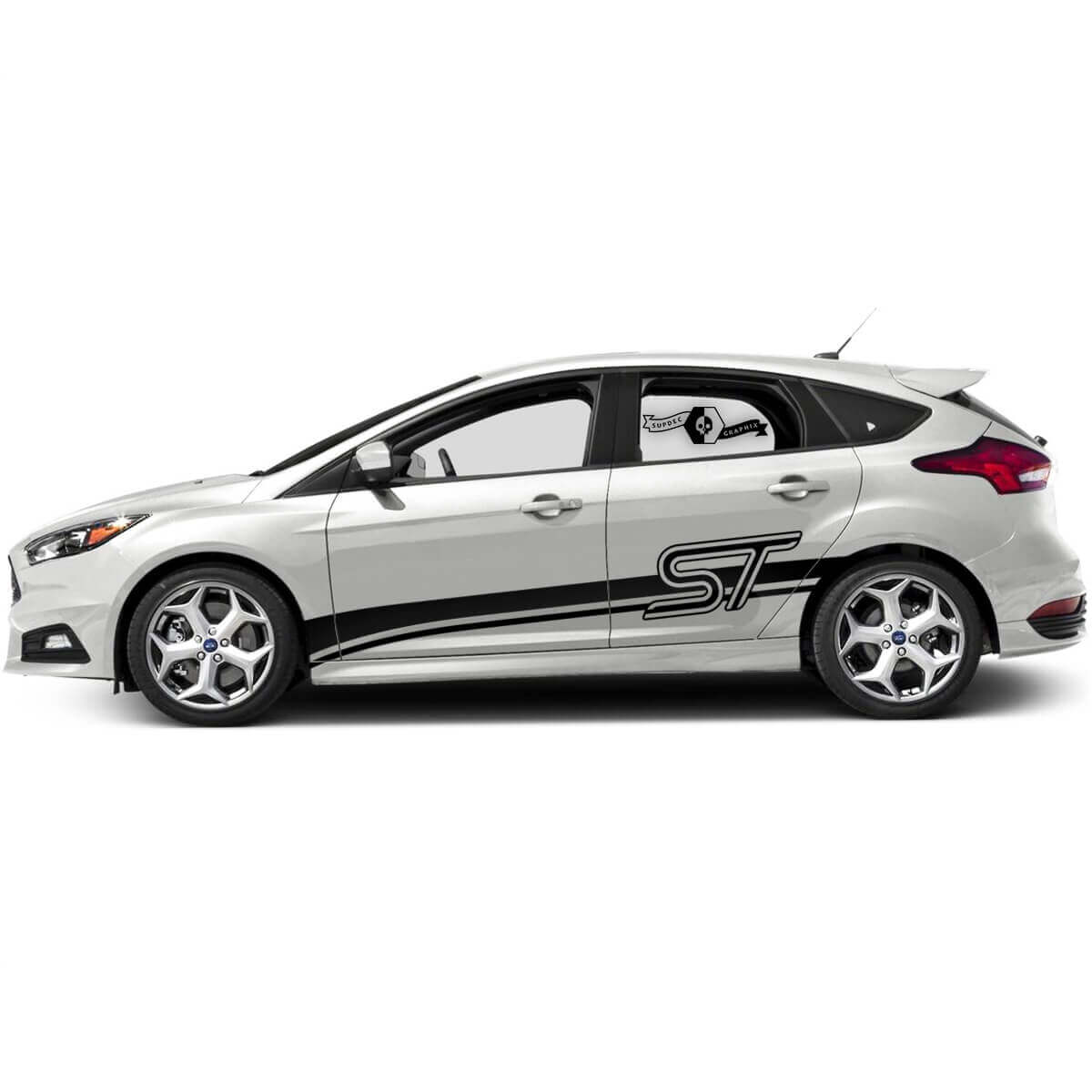Kit adesivi vinile per strisce laterali stile ST per Musclecar Focus ST