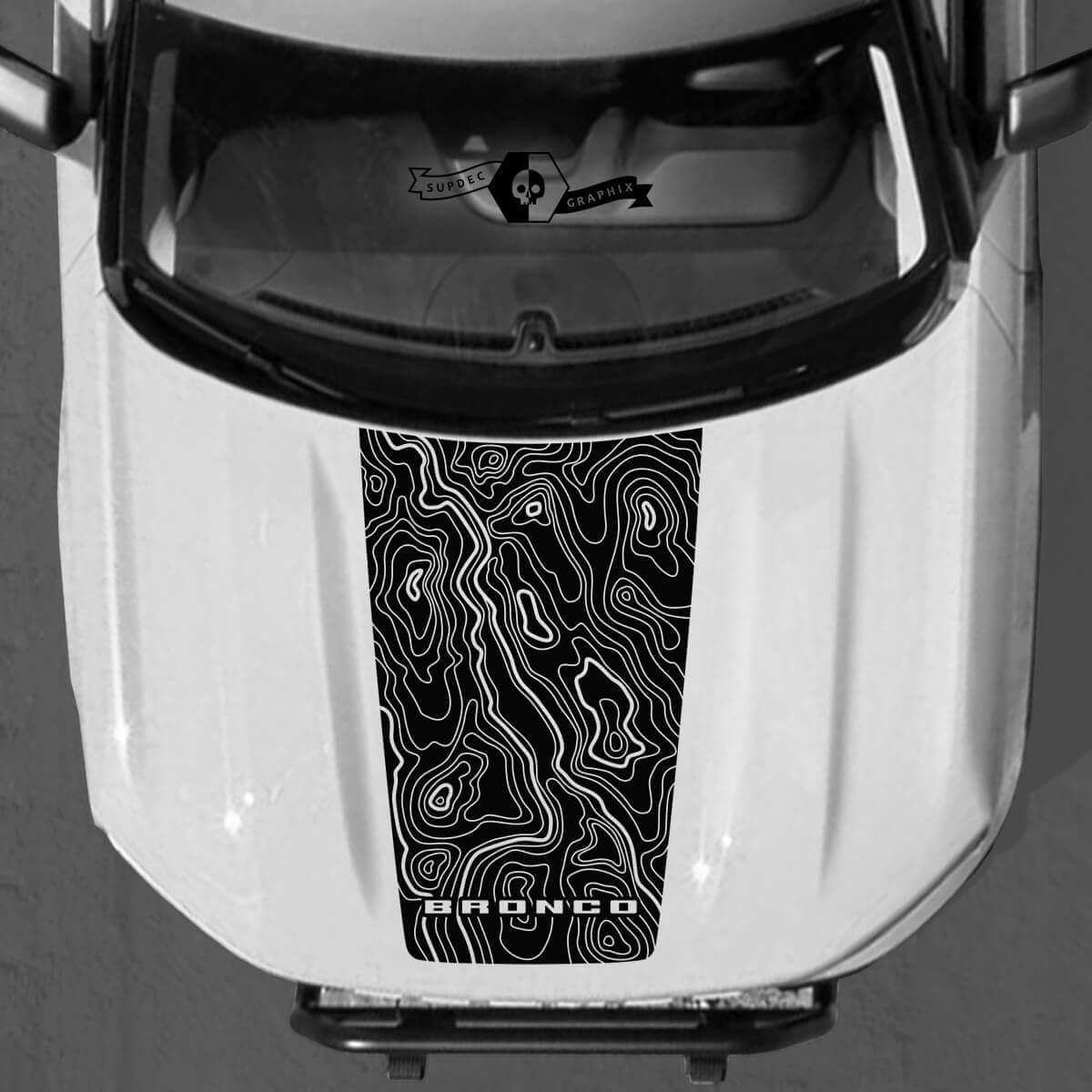 Adesivi adesivi per mappe topografiche per SUV Ford Bronco Sport
