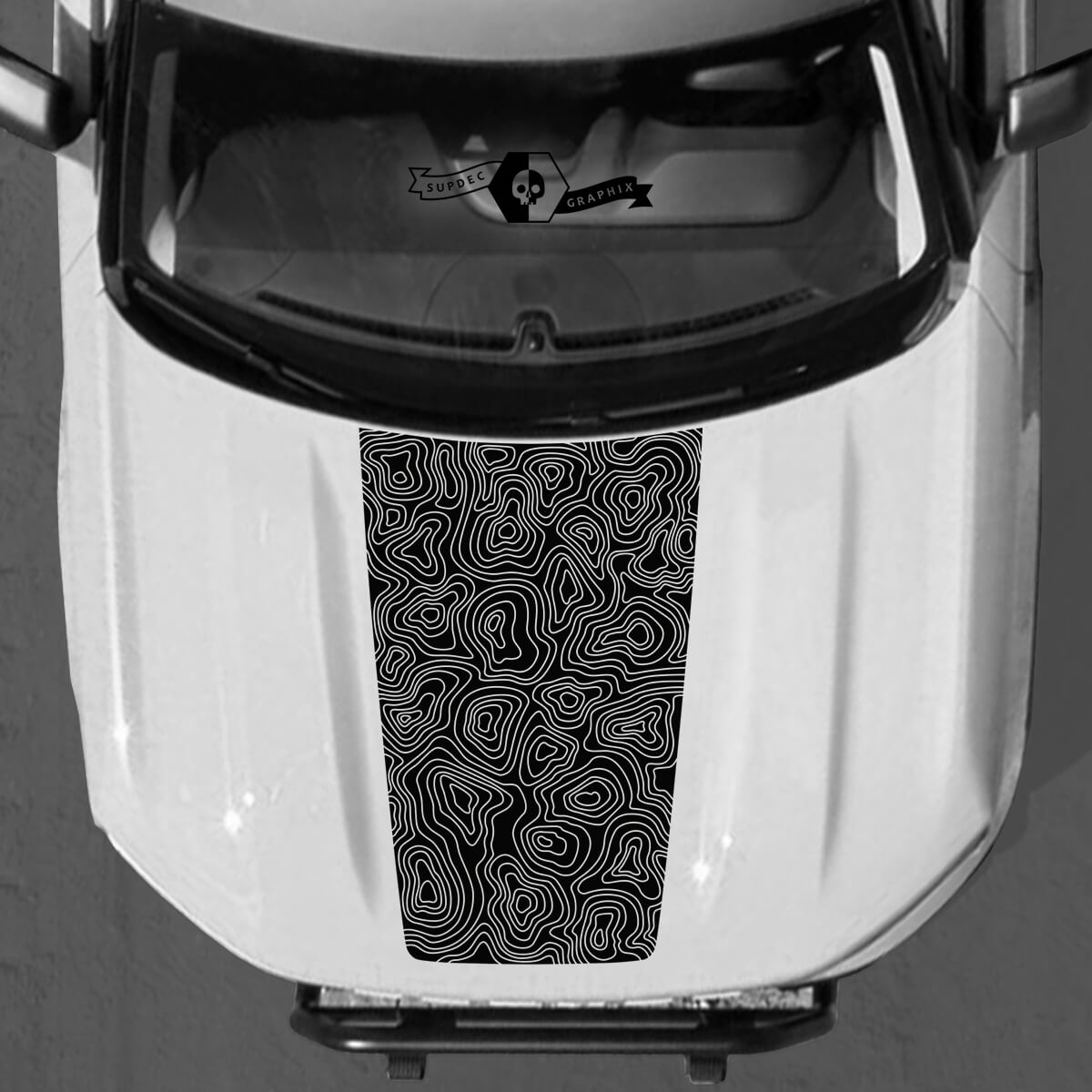 Adesivi per le decalcomanie delle mappe topografiche per Ford Bronco Logo Sport SUV 3