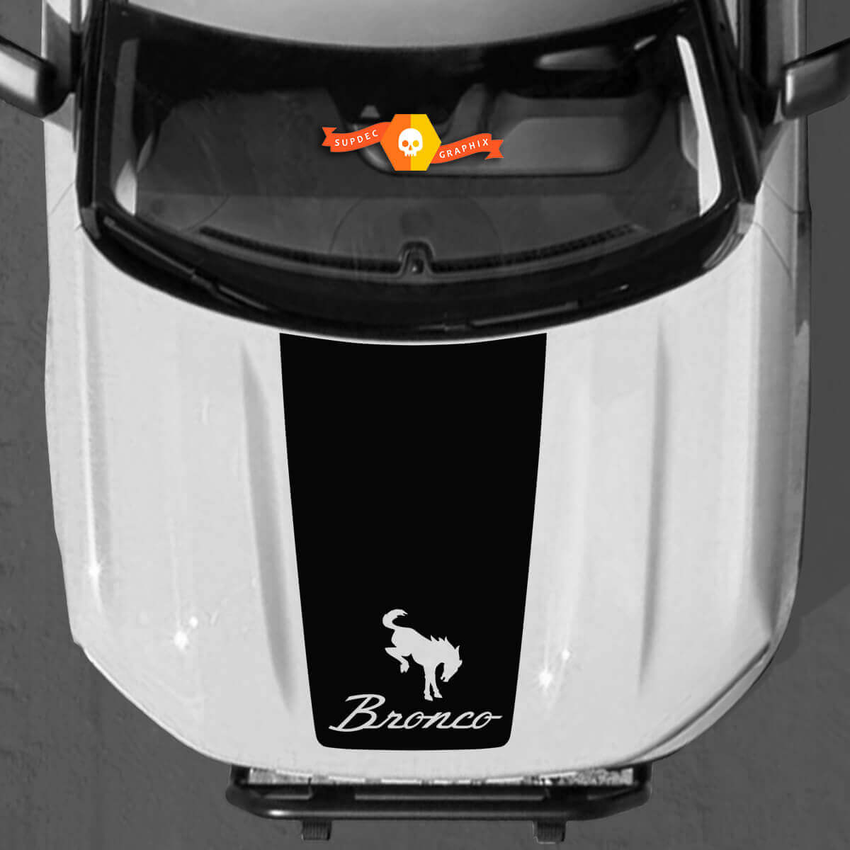 Kit adesivo in vinile per cappuccio con logo retrò Musclecar horse 2021 2022
