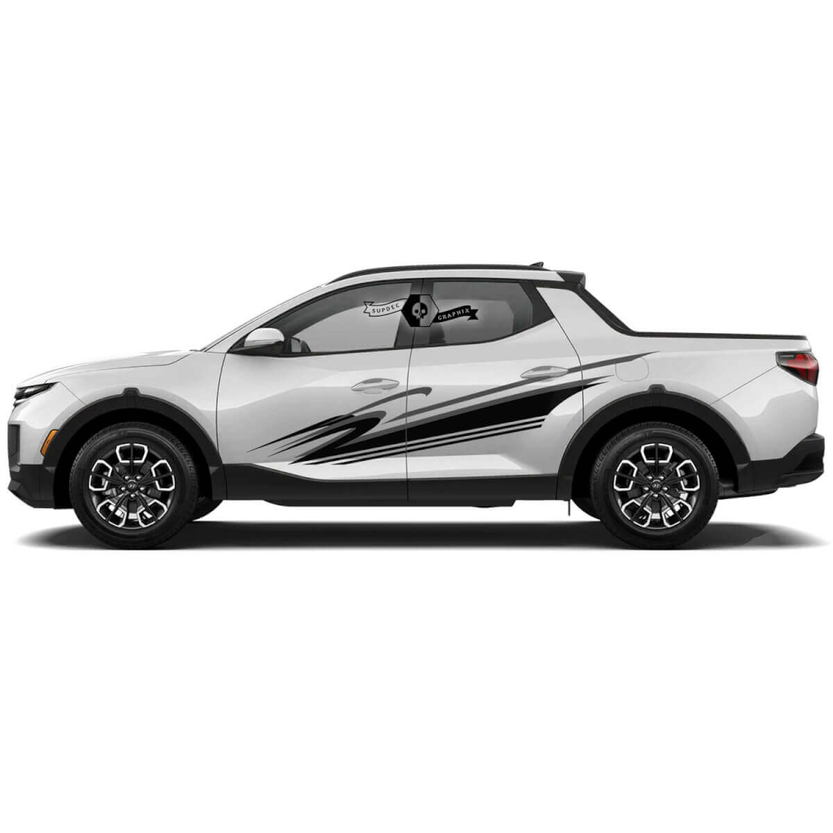 Kit Adesivi in Vinile a Strisce Laterali Modern Wave per Hyundai Santa Cruz