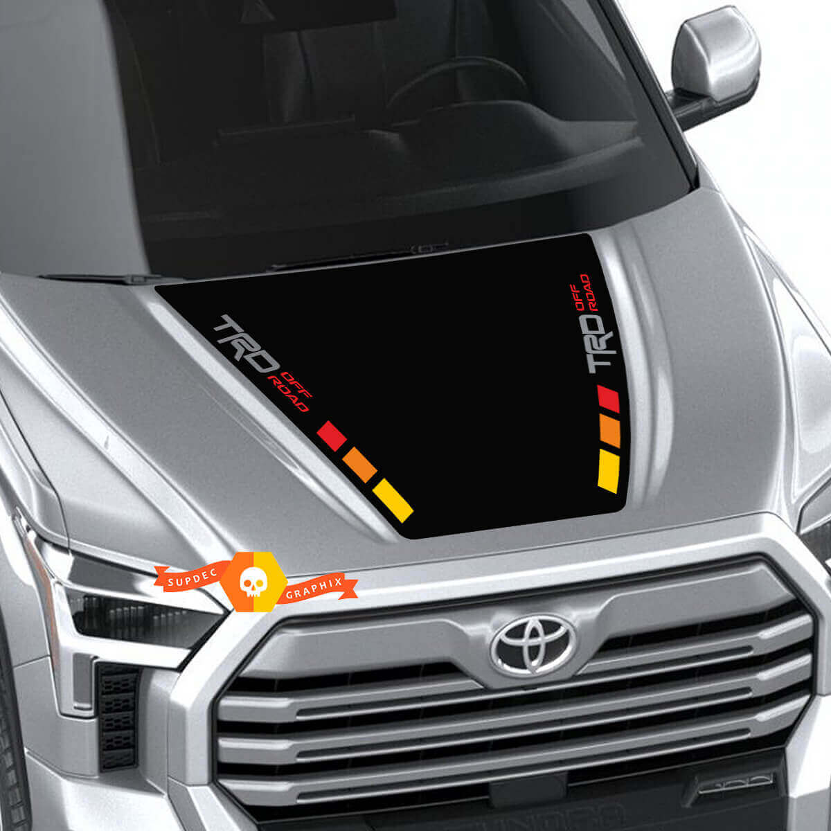 Adesivo Vinile Strisce Vintage TRD Off Road per Cofano Toyota Tundra 2022