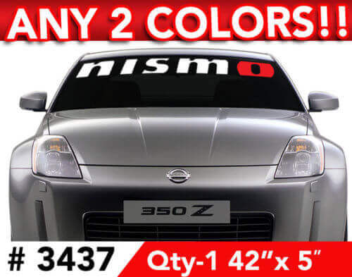 Adesivo in Vinile per Parabrezza Stile Nismo per Nissan 350Z 370Z Altima Maxima