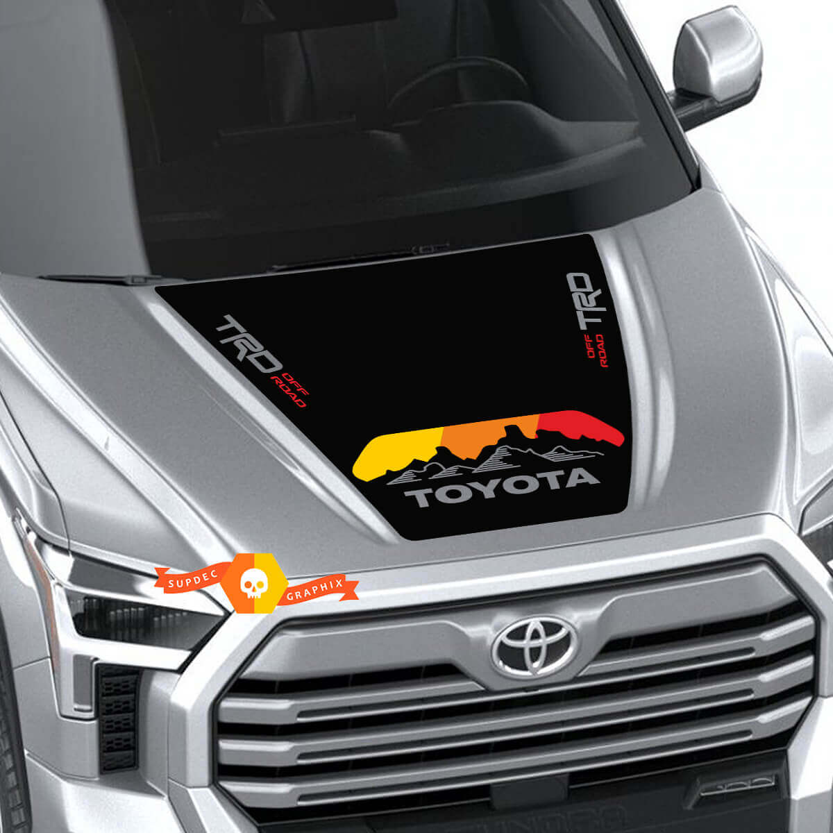 Adesivo in Vinile Stile Vintage Cofano TRD SR5 per Toyota Tundra 2022