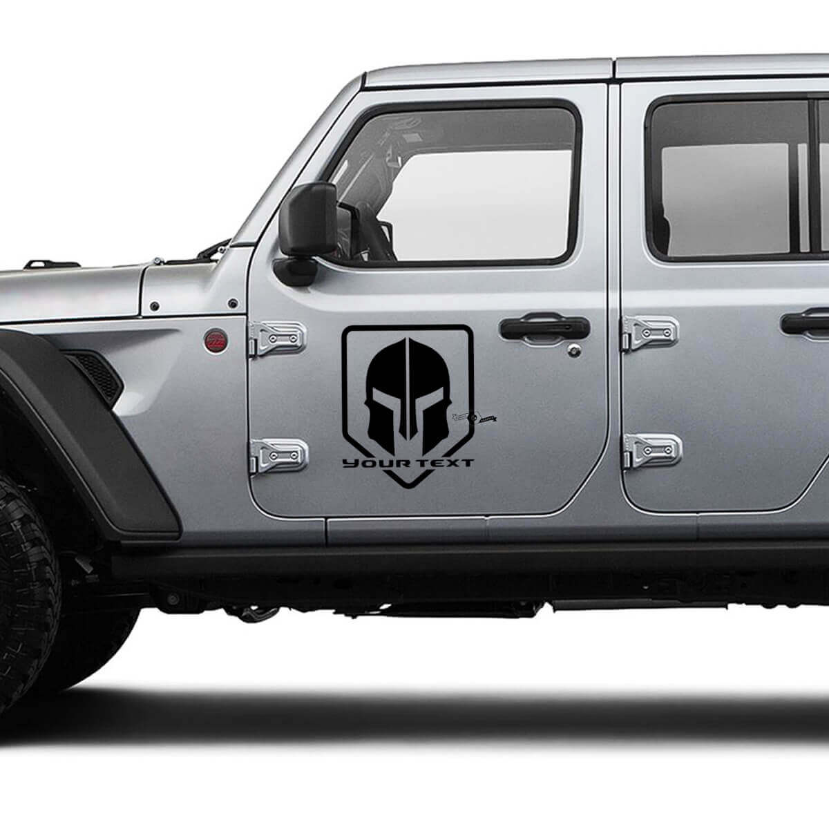 Adesivi in Vinile con Elmo Spartano per Porta Jeep Wrangler o Gladiator
