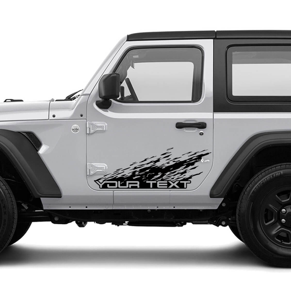 2 Nuovi adesivi Decal Sticker distrutti JEEP Wrangler Montagne lato Grafica Decal Sticker

