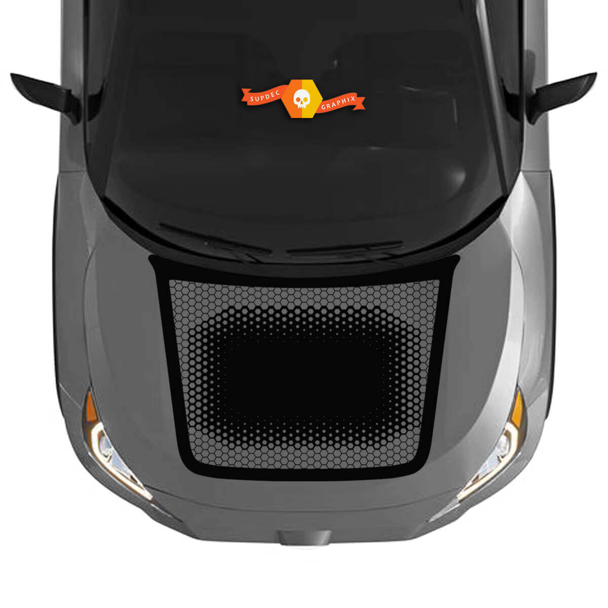 Kit adesivo grafico a nido d'ape esagonale per cofano per Toyota RAV4 2019 - 2022 adesivo in vinile
