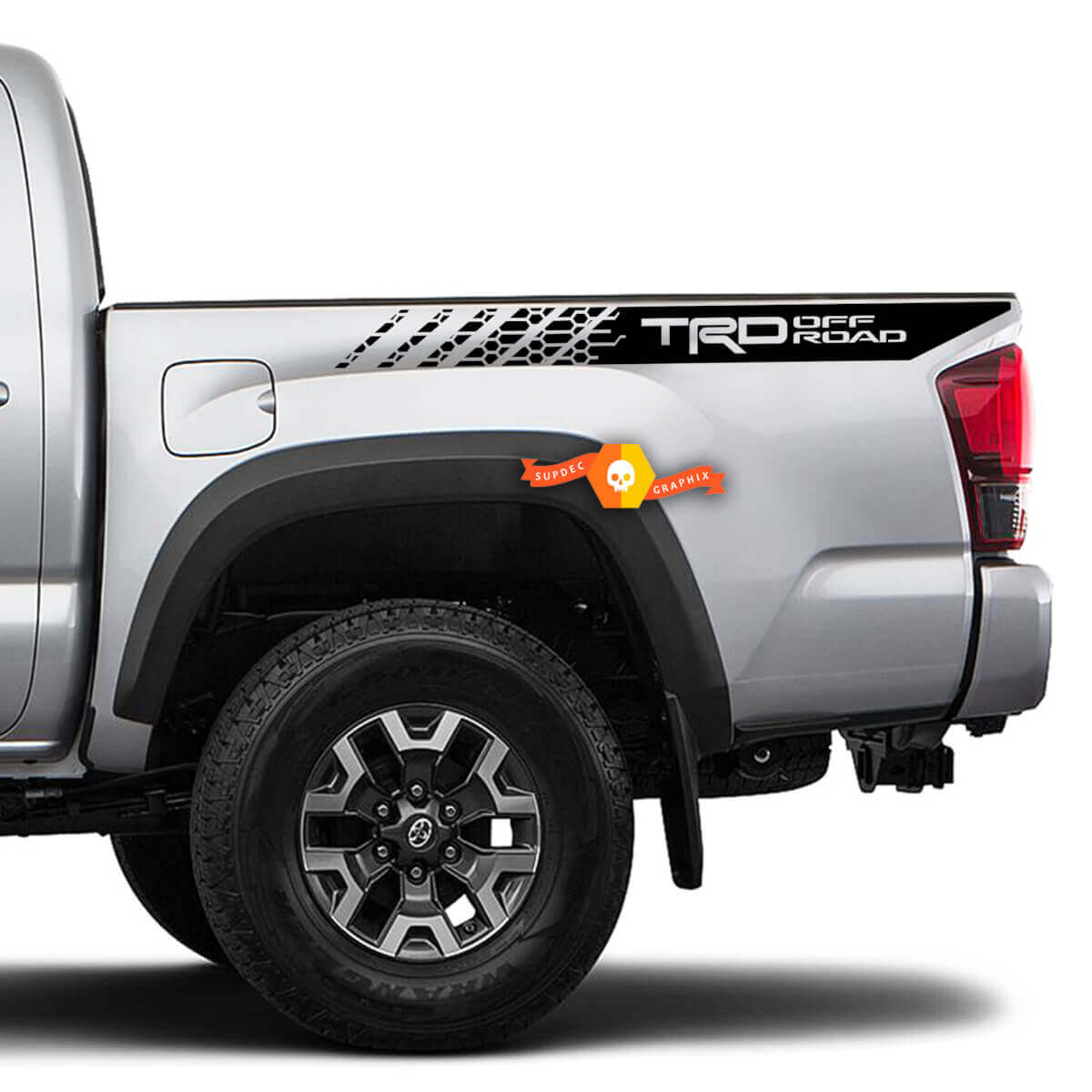 Adesivi in vinile geometrici TRD Off Road per sponde del cassone Toyota Tacoma 2016-2022