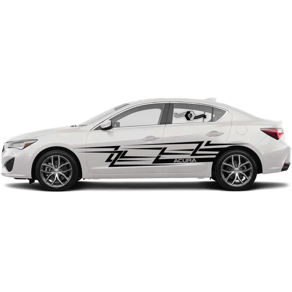 Kit decal in vinile con strisce laterali in stile Racing per Acura ILX TLX RLX