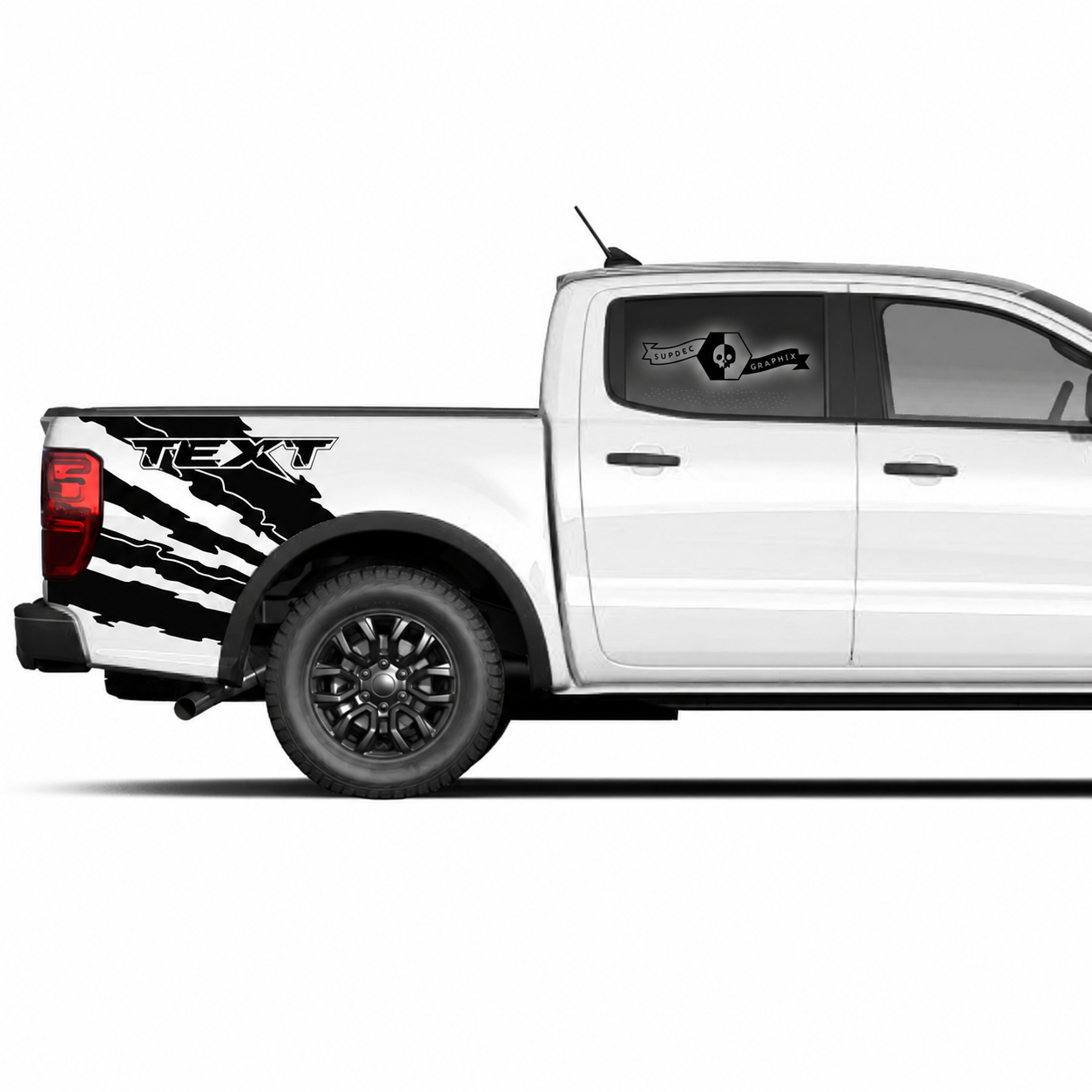 Set di 2 Adesivi Grafici Personalizzati a Graffi a Artiglio Laterali per Letto per Musclecar camion power truck 2022