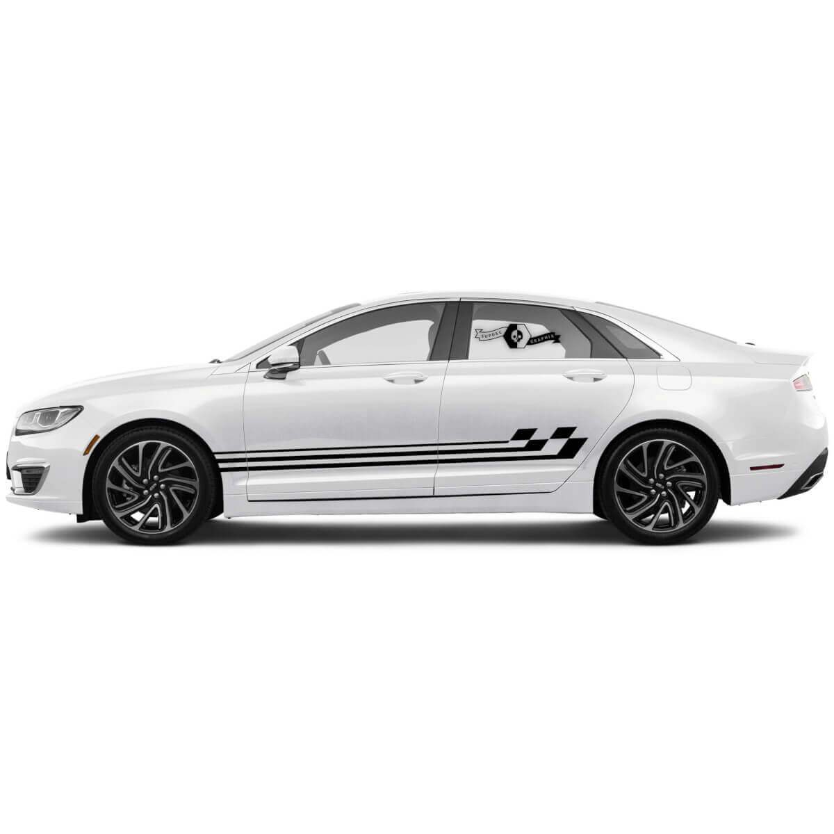 Adesivo in Vinile a Strisce Stile Racing Laterale per Lincoln MKZ 2020