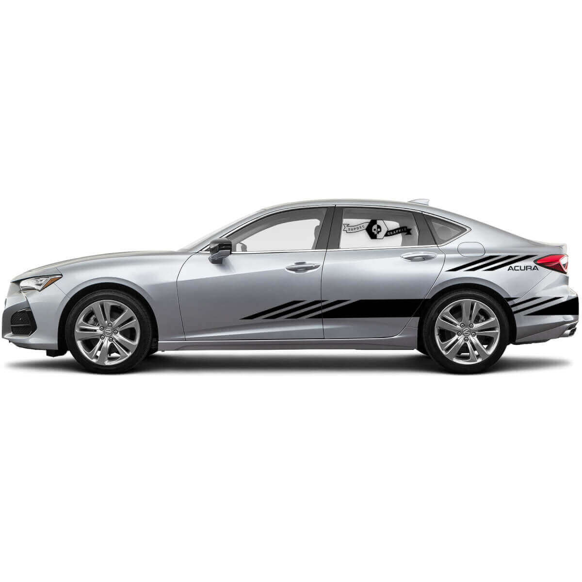 Adesivo Vinile Decorativo a Strisce Laterali per Acura TLX 2021
