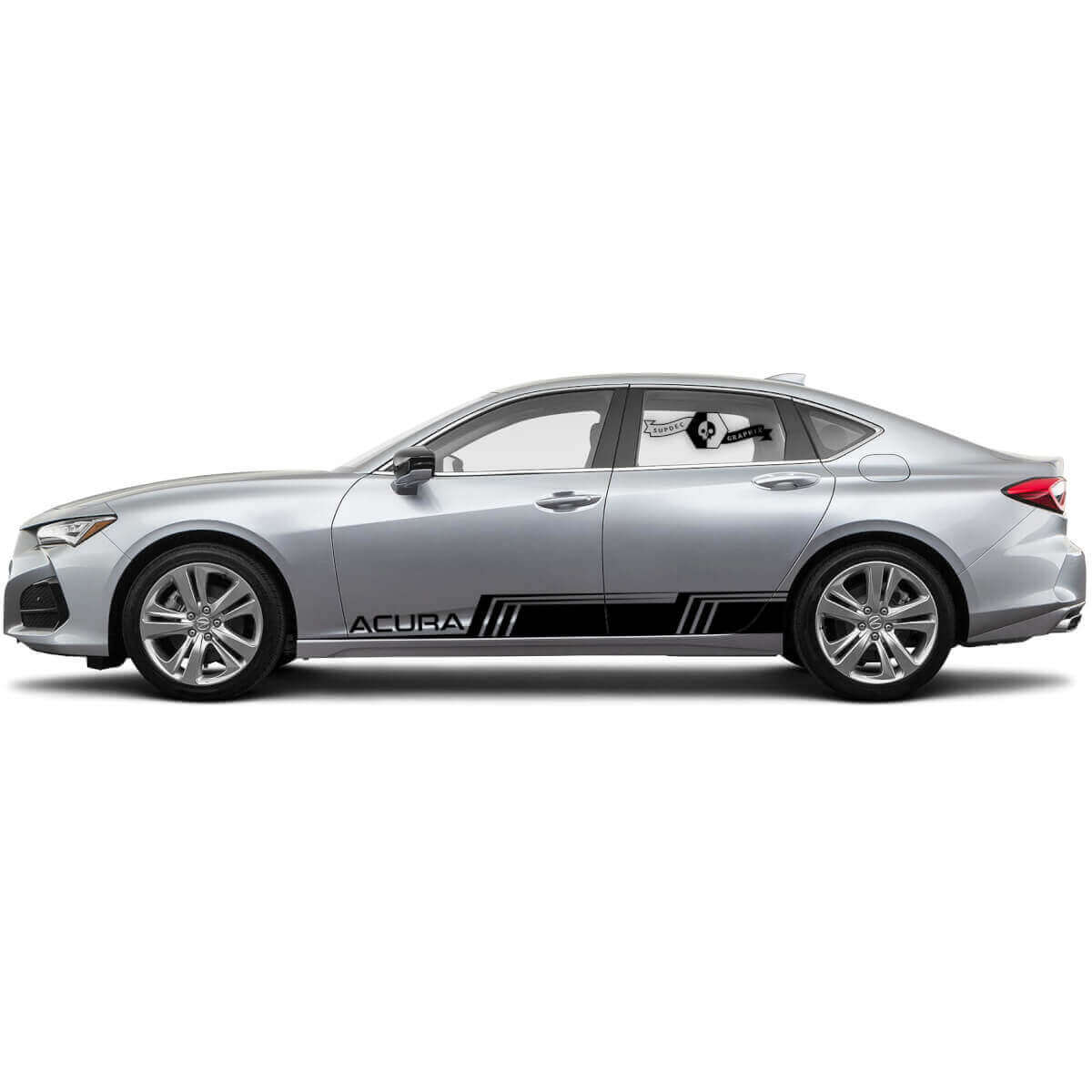 Adesivo Vinile Laterale con Linee Geometriche per Acura TLX 2021