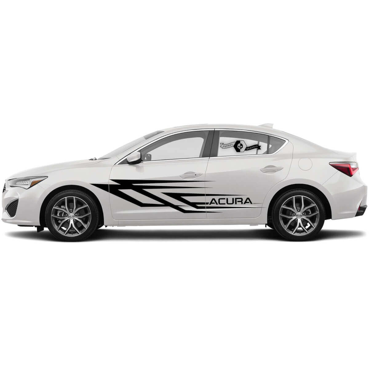 Coppia Acura 2021 ILX Logo laterale qualsiasi colore Adesivi grafici porte Acura TLX Auto Racing Adesivo in vinile
