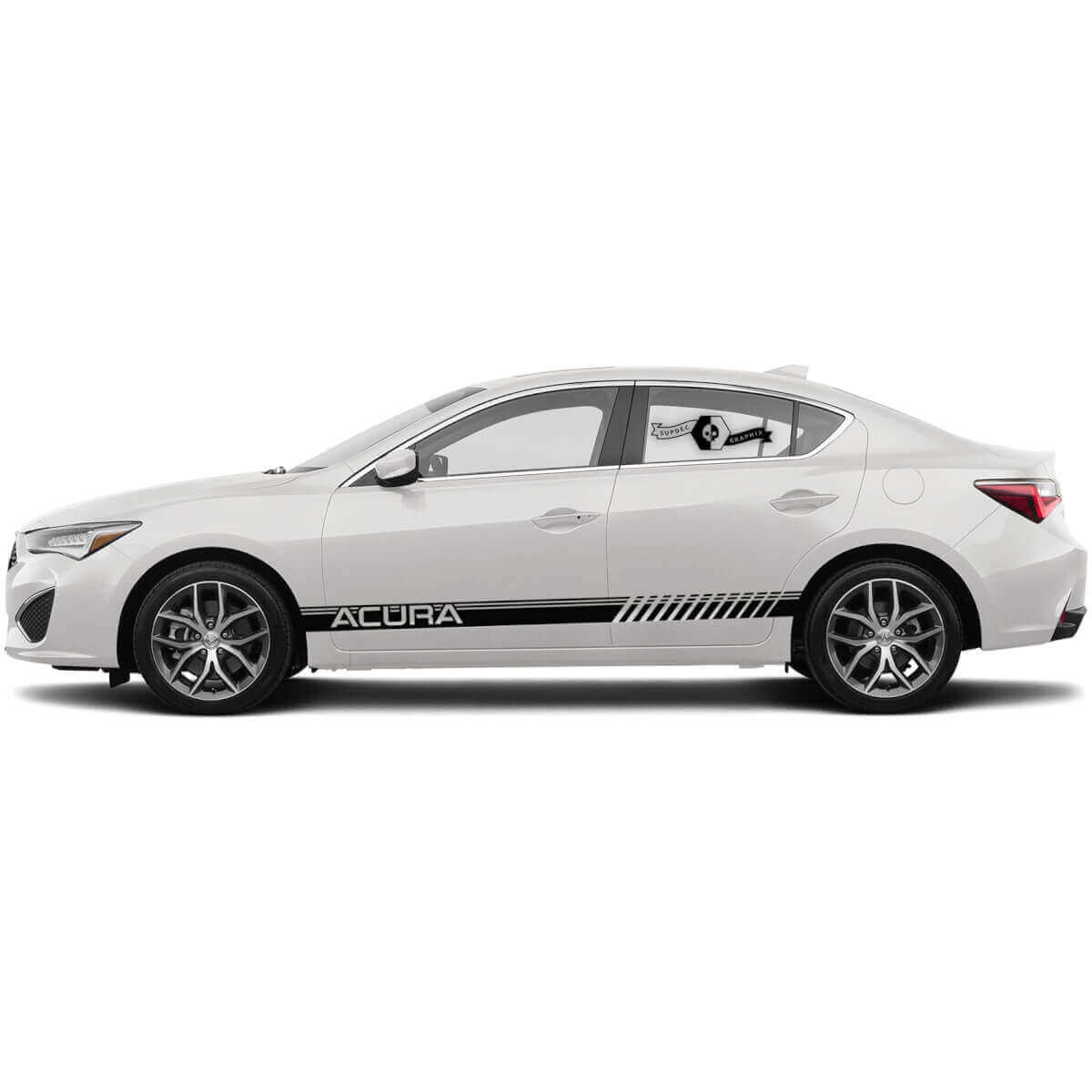 Adesivo in Vinile a Strisce Laterali Stile Racing per Acura TLX 2021