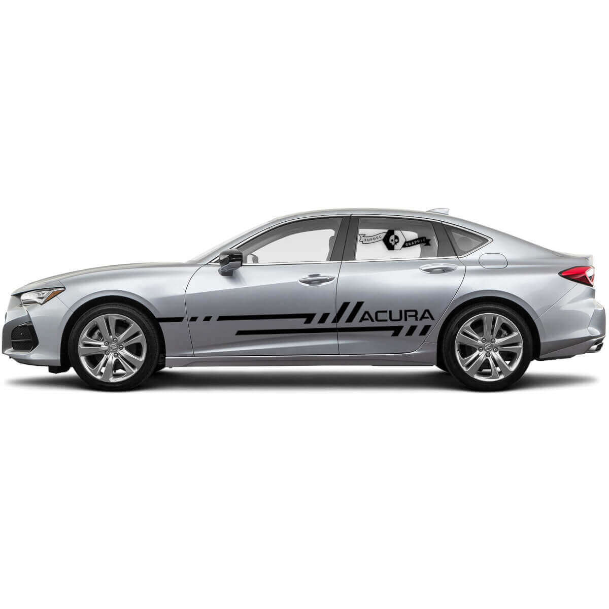 Kit adesivi vinile strisce laterali Techno Style per porta Acura TLX 2021