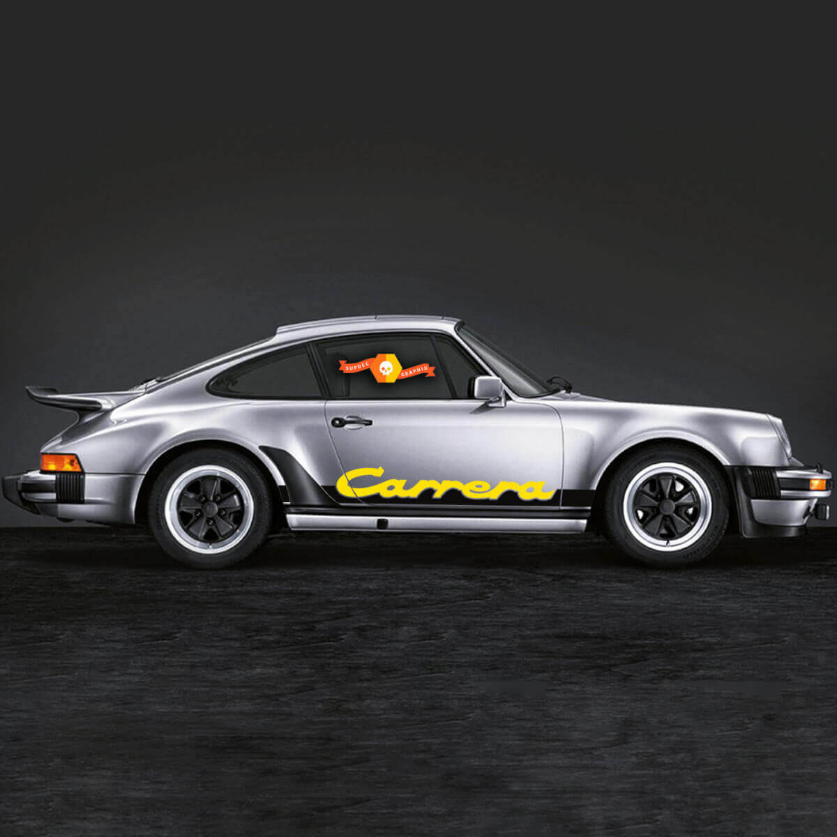 Adesivo Strisce Laterali con Scritta Carrera 2 Per Porsche 911