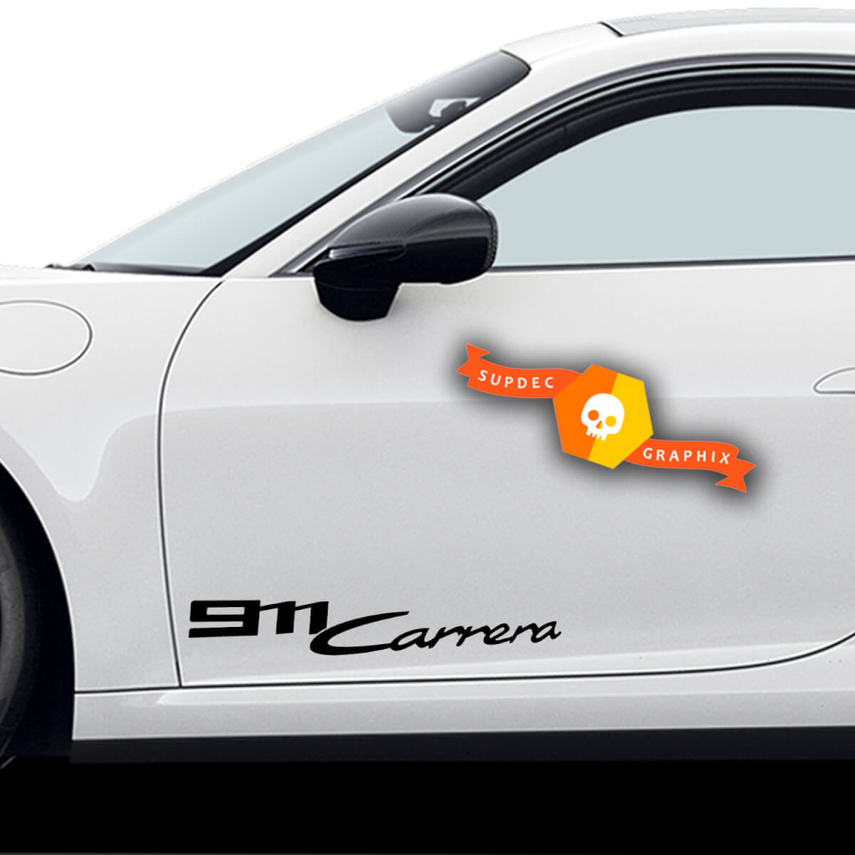 Coppia di adesivi Porsche Adesivo decalcomania laterale della porta Porsche 911 Carrera
