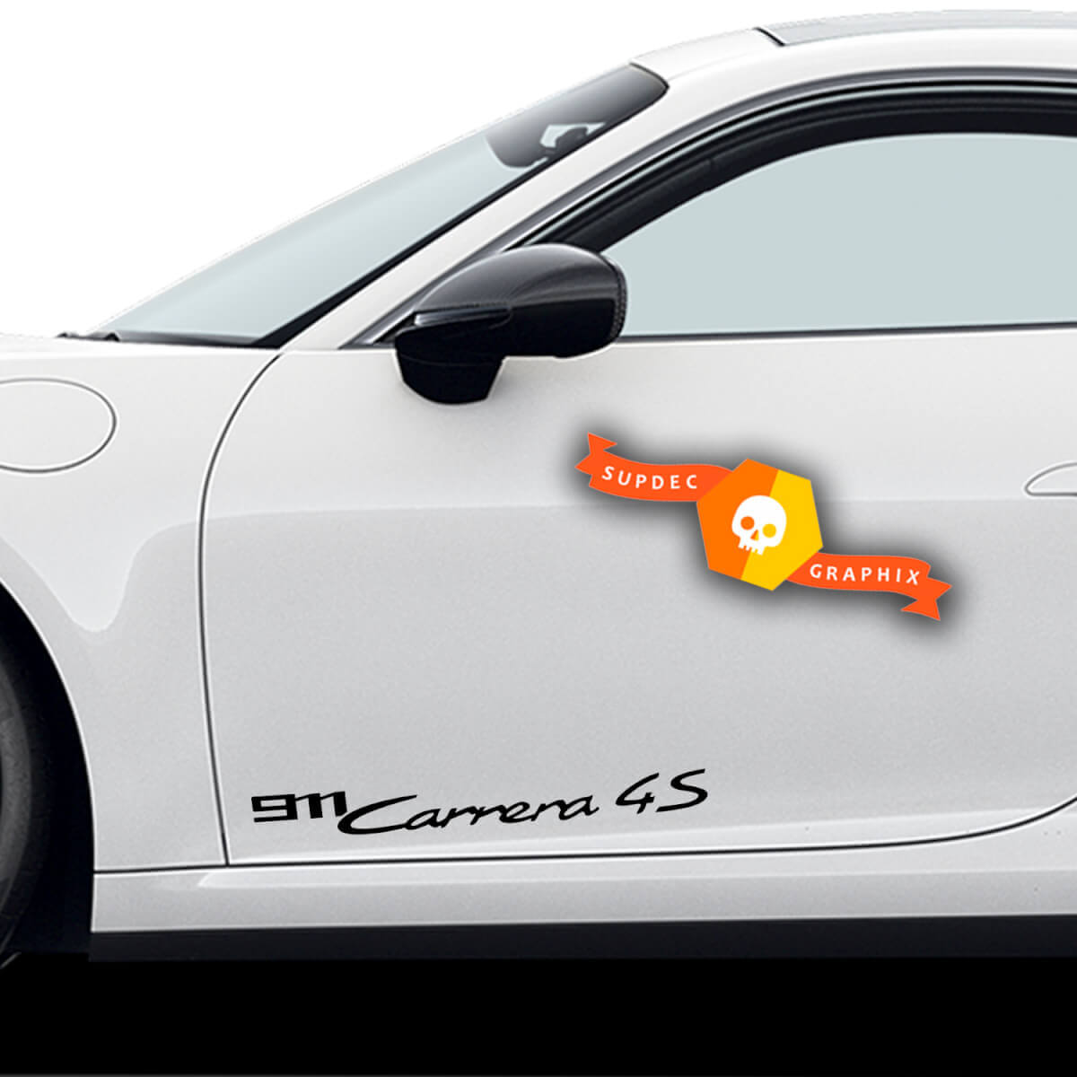 Coppia di adesivi Porsche Adesivo laterale della porta Porsche 911 Carrera 4S
