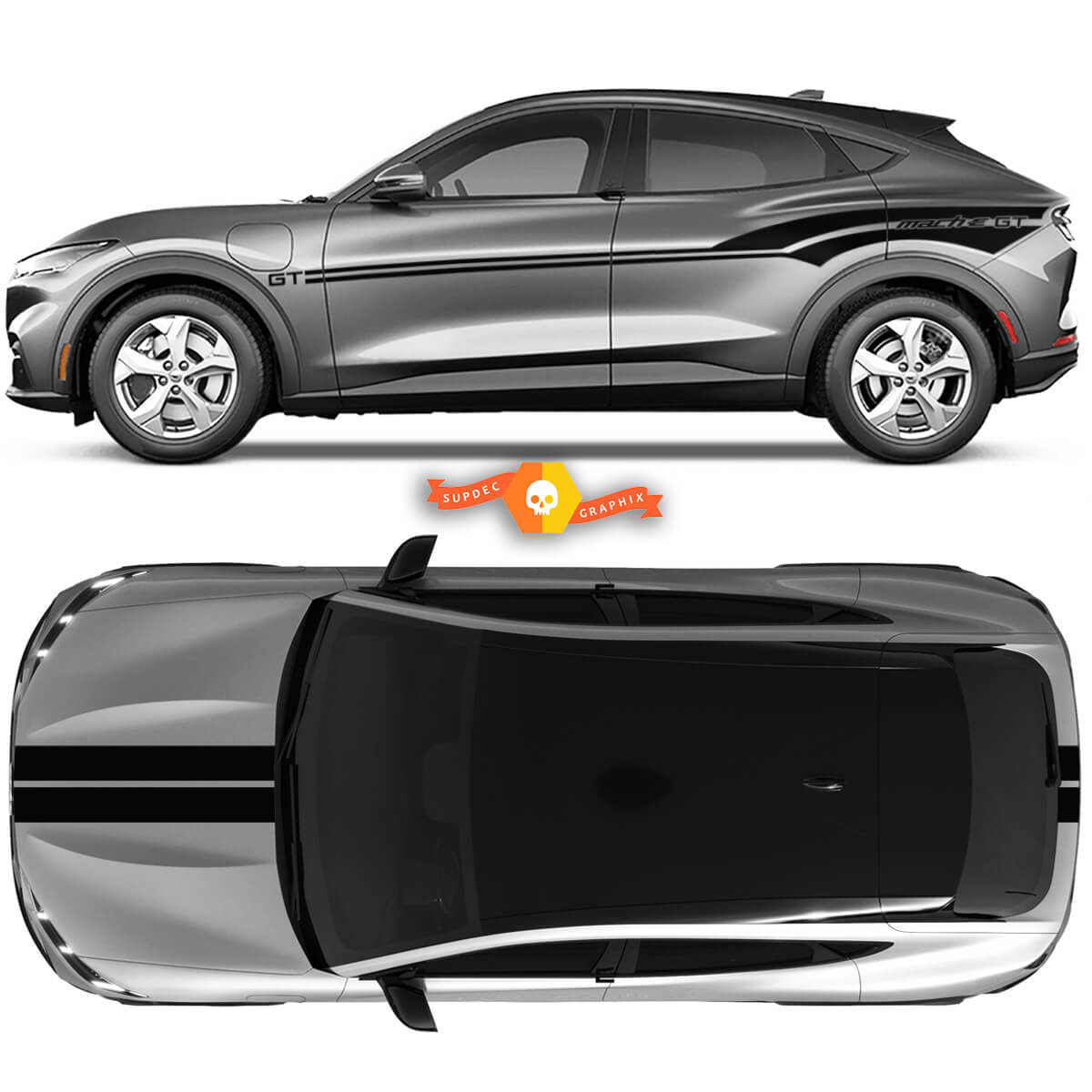 Ford Mustang Mach Capestro per auto posteriore Porte laterale Decal Auto Adesivo in vinile Shelby Sport Racing Stripes