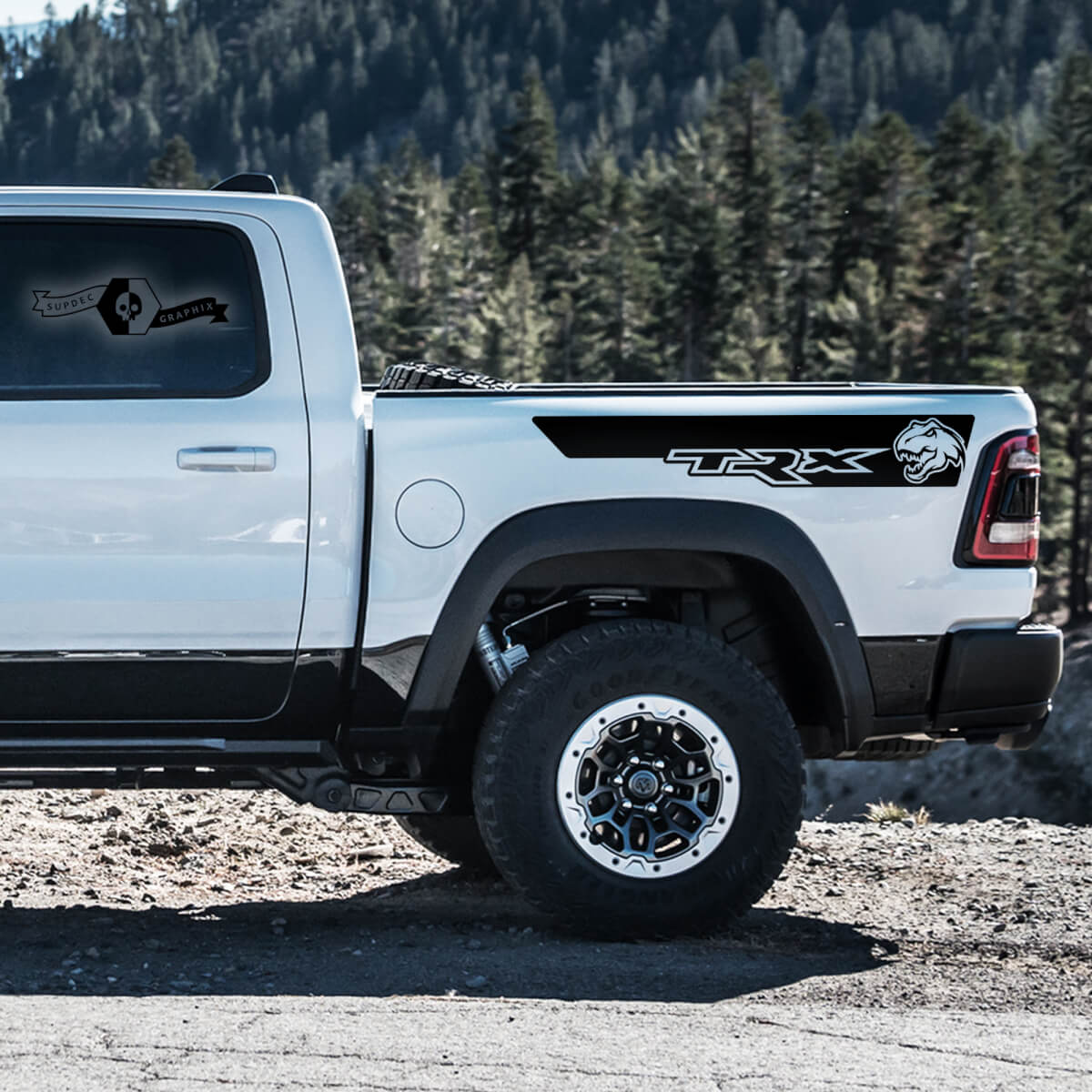 Adesivo in Vinile per Testata Letto TRX T-Rex per Dodge Ram 1500