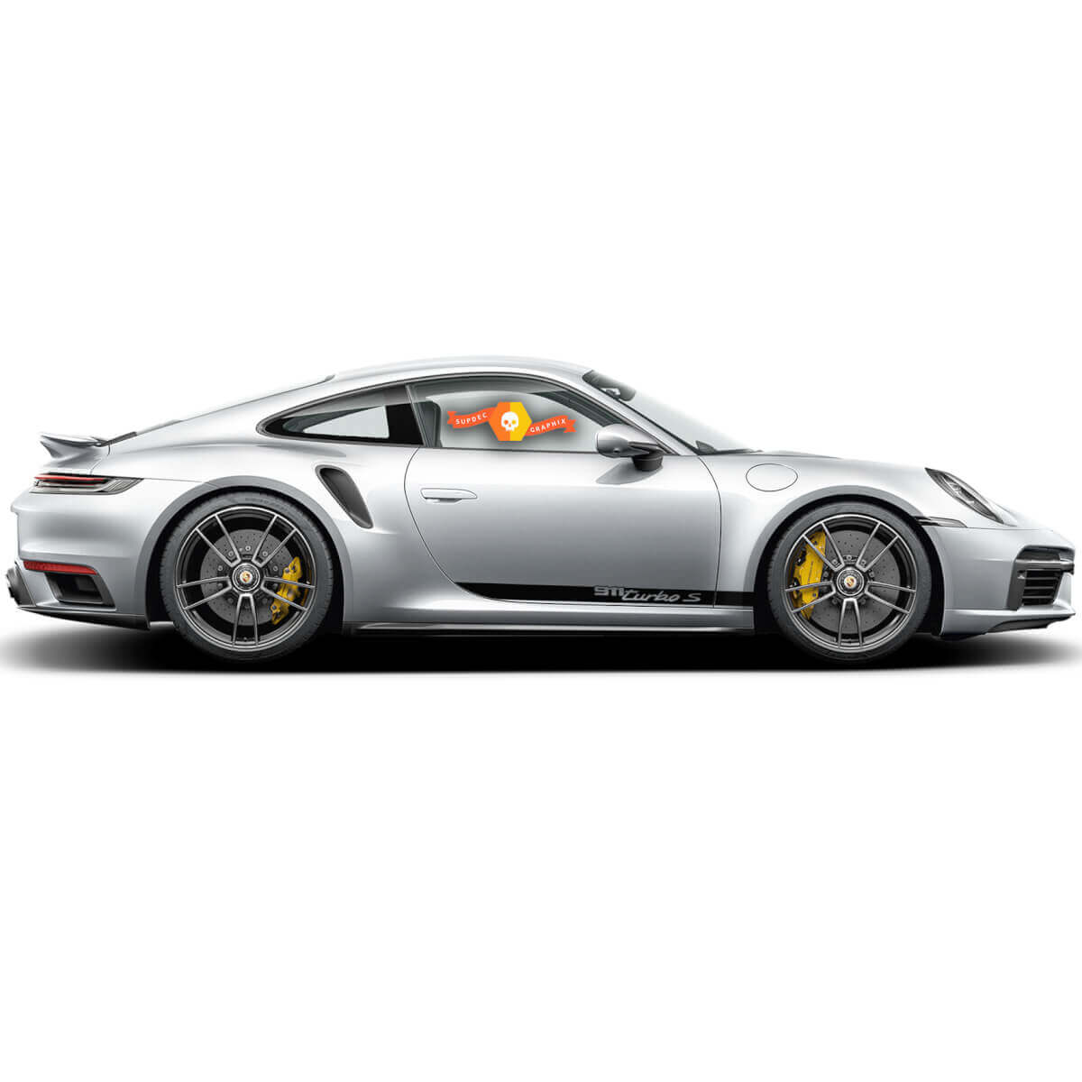 2 Adesivi laterali Porsche 911 turbo S Kit adesivi per fasce laterali delle porte
