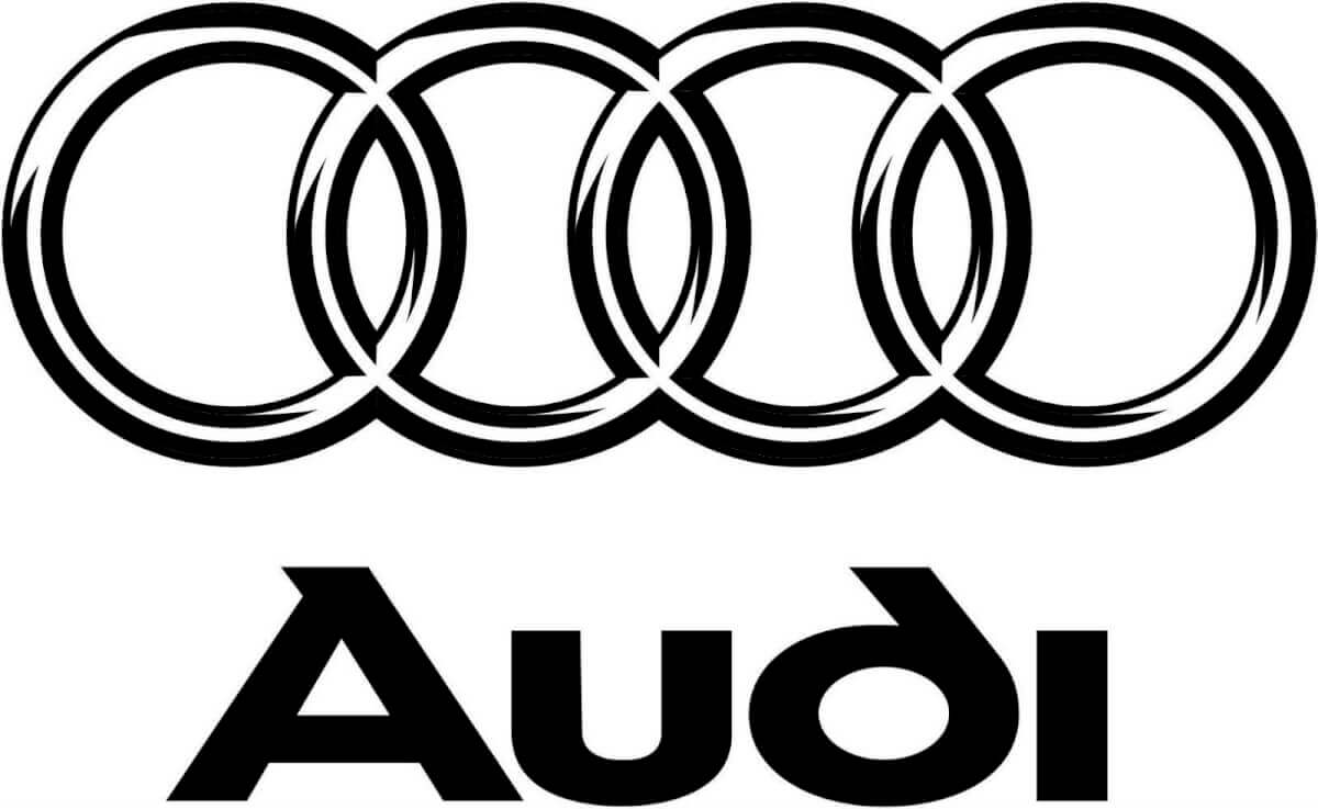 Set di Adesivi in Vinile con Logo Anelli Audi per Auto Audi