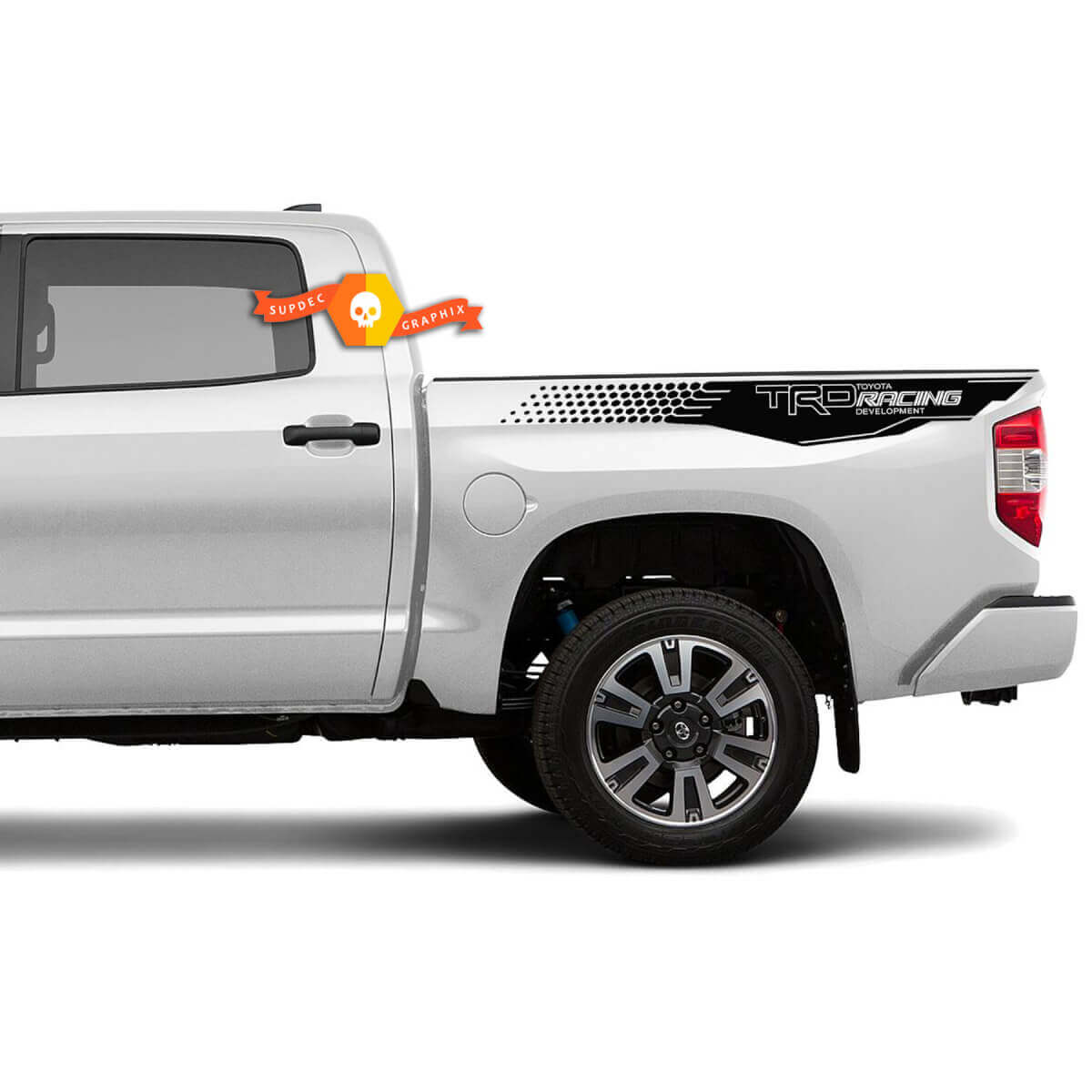2 Adesivi laterali del letto TRD Toyota Tundra TRD Honeycombs Racing Development in vinile
