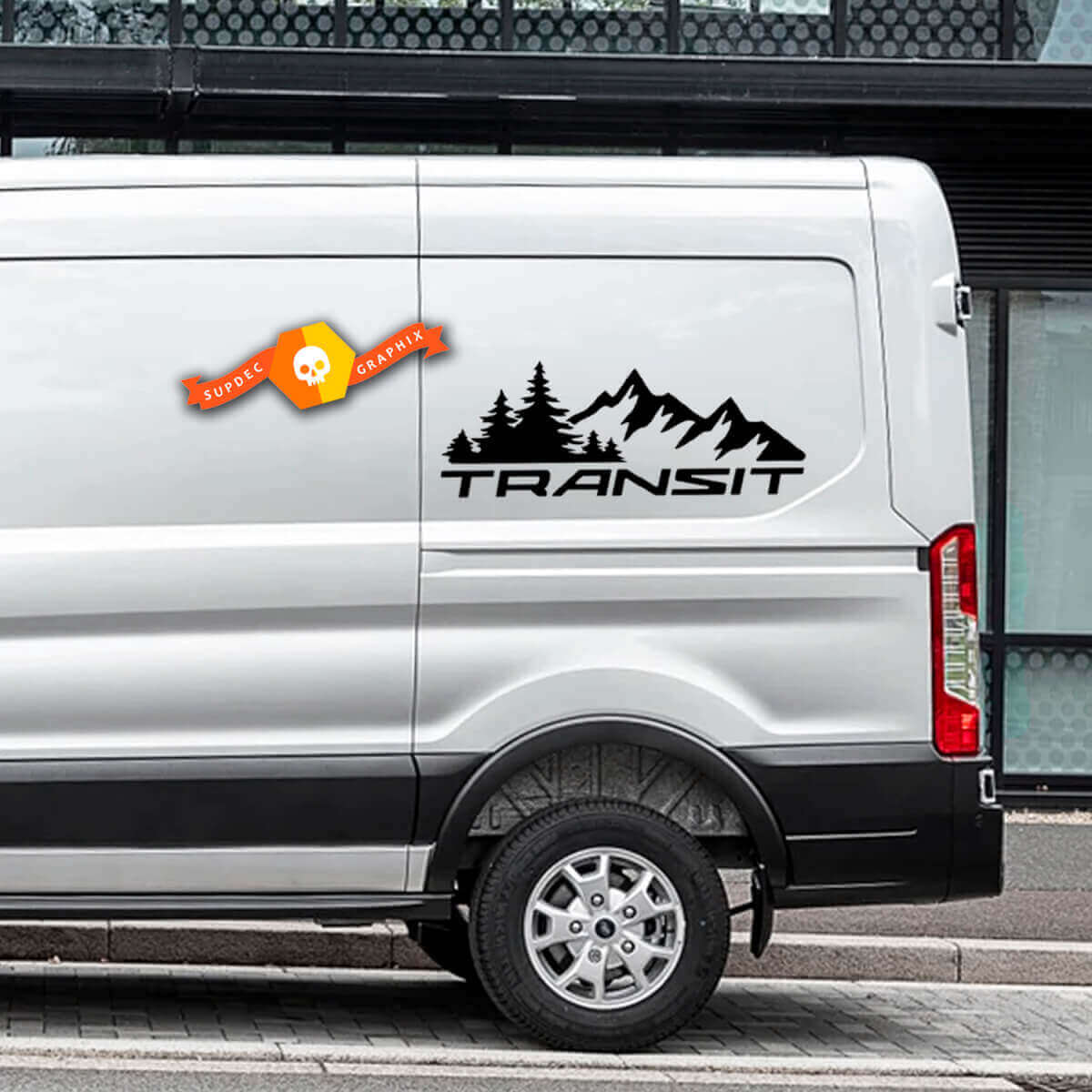Adesivi Vinilici Paesaggio Montano Forestale per Musclecar Transit
