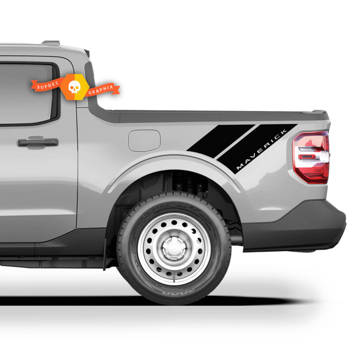 Coppia FORD MAVERICK 2022 FX4 Grafiche Decalcomanie Adesivi Laterali Decalcomanie Adesivi Maverick Camion Laterale Letto
