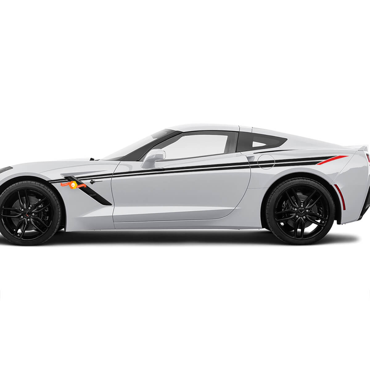 Stripes hash corse Corvette Accent laterale per Chevrolet Corvette C8
