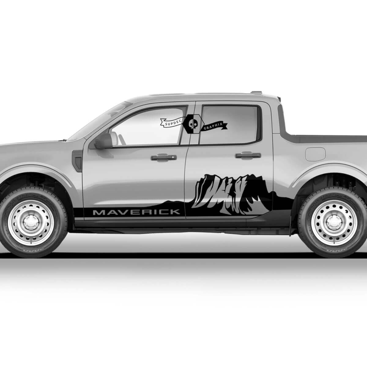 Coppia decalcomanie grafiche Ford Maverick 2022 FX4 Rocker Panel Mountain Gli adesivi Maverick della Monument Valley
