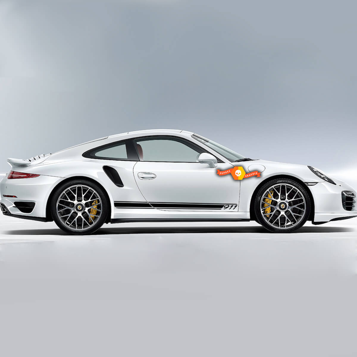 Coppia Porsche 911 Decal Decal Pannello a bilanciere Porte Adesivo per decalcomanie per decalcomanie