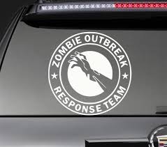 Jeep Rubicon Zombie Outbreak Response Team Decal Sticke Wrangler