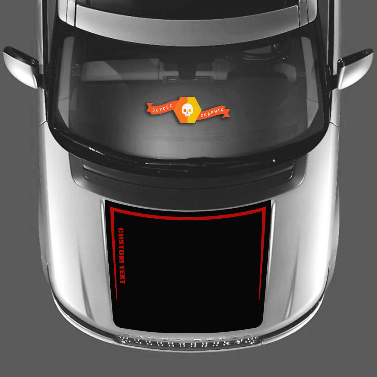 Adesivi per decalcomanie per cappuccio a 2 colori Grafica in vinile RANGE ROVER Vogue L405 2013 2017 --- Testo personalizzato
