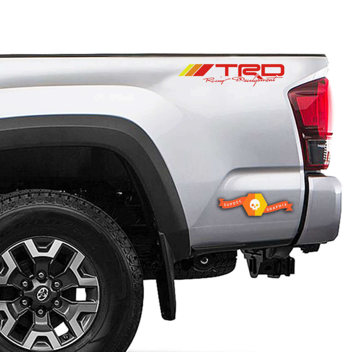 Adesivi in Vinile Stile Retro TRD per Fiancate, Coppia per Camion Toyota