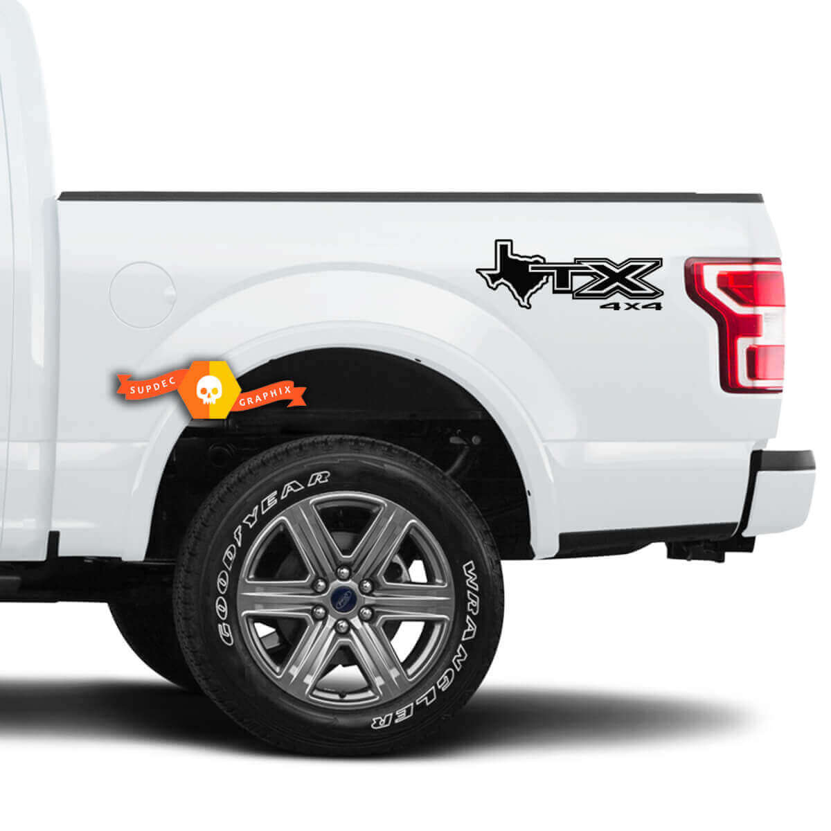 Texas 4X4 Mountain Adesivi in Vinile Sticker Grafica 2 per Musclecar truck F-250 F-350 Super Duty STX