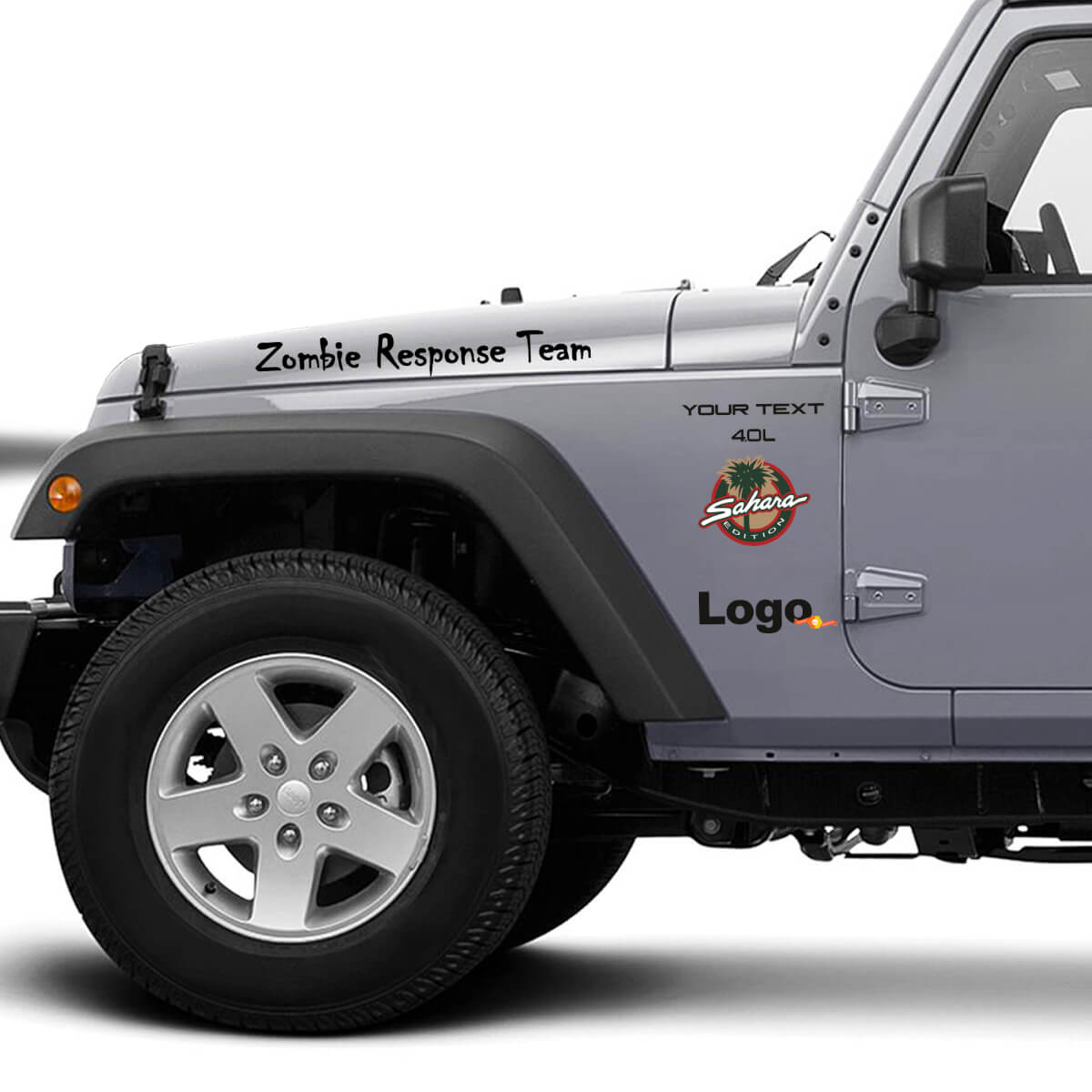 Adesivo decalcomania Jeep Rubicon Zombie Response Team Wrangler