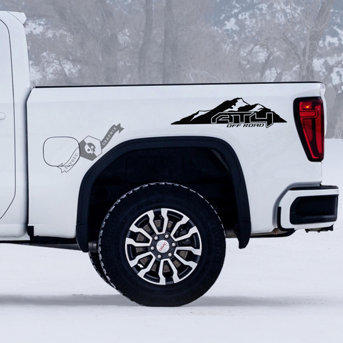 2 GMC GM Sierra 1500 AT4 Montagne Off-Road 4x4 Decals Adesivi