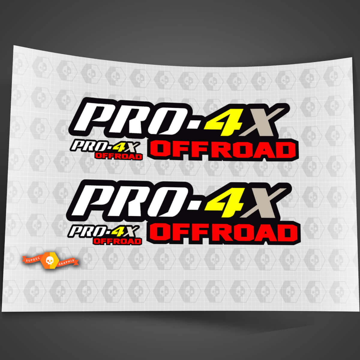 Coppia PRO-4X 4 Colori Nissan Titan Frontier 4x4 Off-Road Fianchetto Camion Entrambi i Lati Adesivi Decalcomanie 4x4 Grafiche Nismo