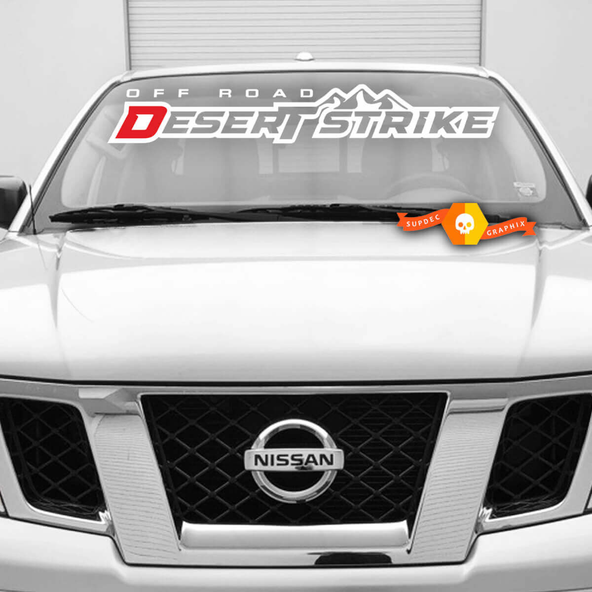 Adesivo in vinile per parabrezza Off Road Desert Strike per Nissan Desert Runner