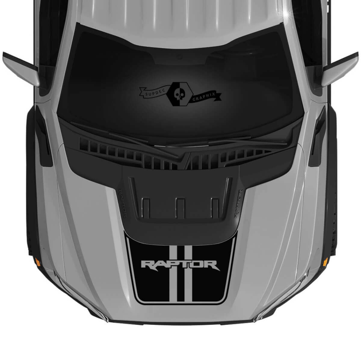 Kit di Adesivi in Vinile a Strisce Doppie per Cofano per Musclecar F-150 2022+